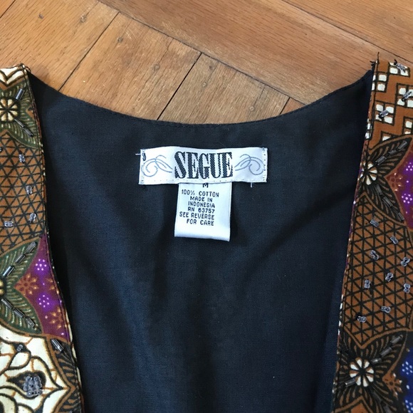 Vintage Beaded Vest.Boho Patchwork Style Vest MED - Picture 3 of 8